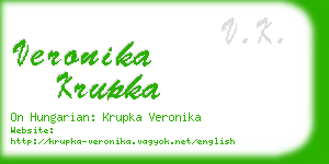 veronika krupka business card